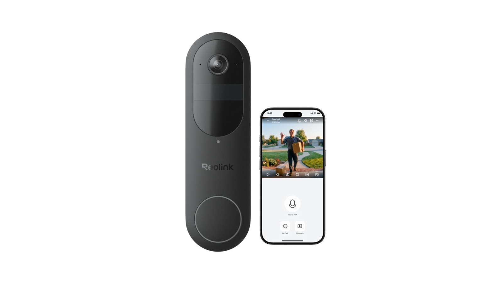 Reolink 2K 4MP Battery Video Doorbell with Head-to-Toe View and 2-Way Talk