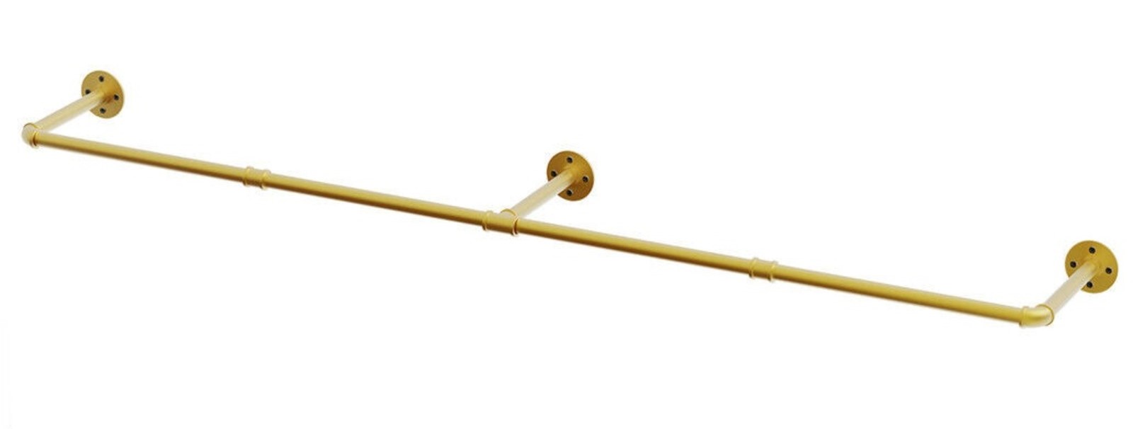 Pretty & Practical Industrial Pipe Clothes Rack - Gold