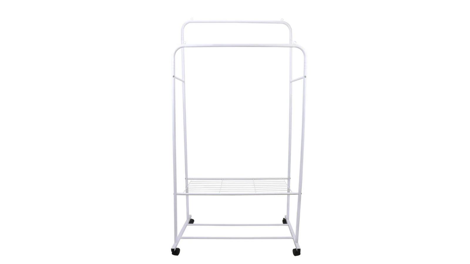 Pretty & Practical 1.5metre Clothes Rolling Stand Rack - White