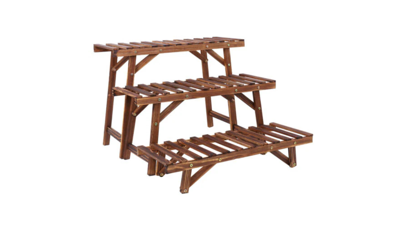 Pretty & Practical Step Ladder Shelf Wood Plant Stand - 3 Piece