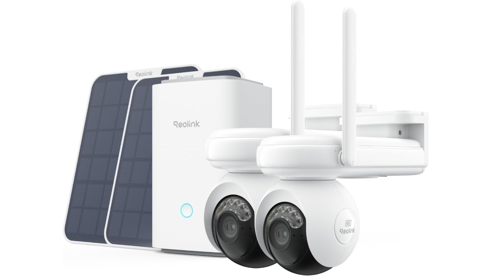 Reolink Home Hub Kit + Pack of 2 Altas PT Ultra 4K Solar Security Camera