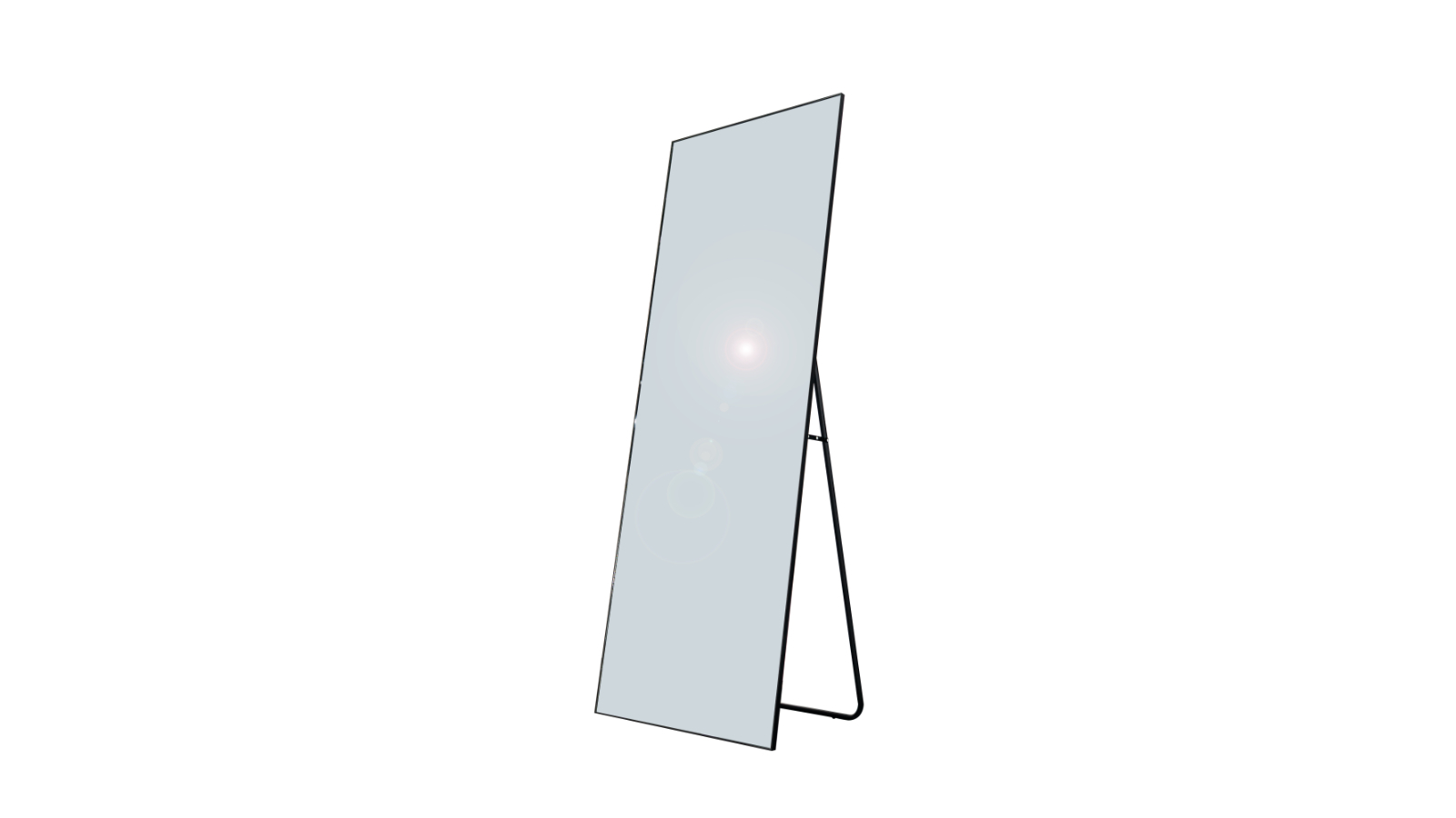 Hubsite 160 x 50cm Full Length Mirror with Black Aluminium Frame