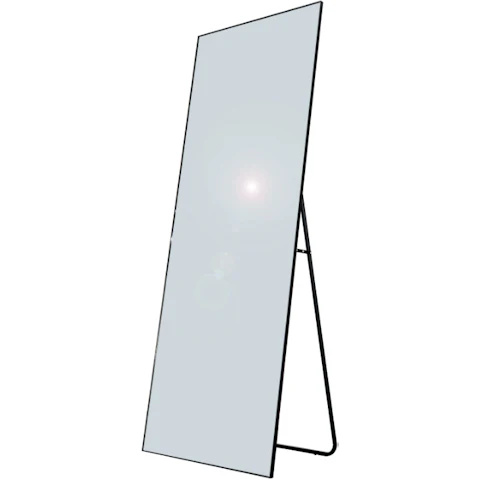 Hubsite 160 x 50cm Full Length Mirror with Black Aluminium Frame