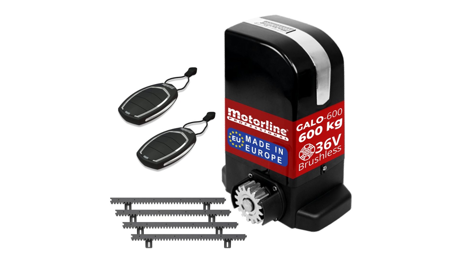 Motorline Heavy-Duty Sliding Gate Opener Kit with 36V Brushless