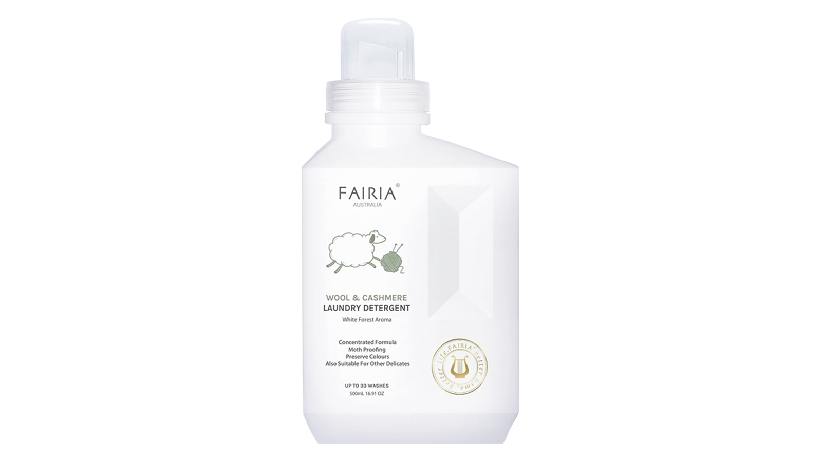 Fairia 500ml Laundry Detrgent Wool & Cashmere - White Forest