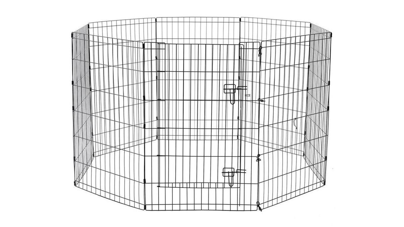 Pretty & Practical Heavy-Duty Foldable Metal Fence Dog Playpen