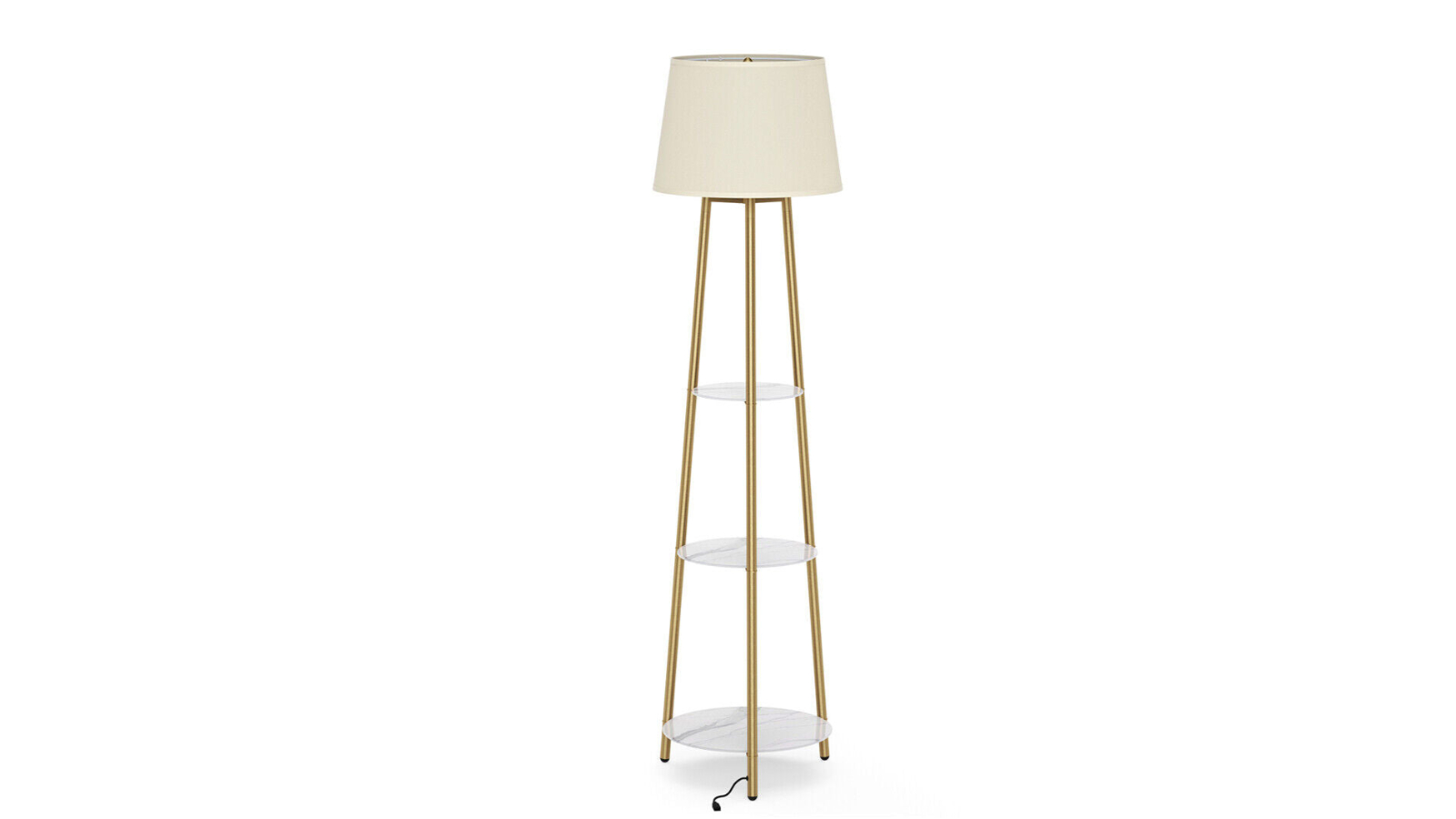 Pretty & Practical 3-Tier Shelf Floor Lamp
