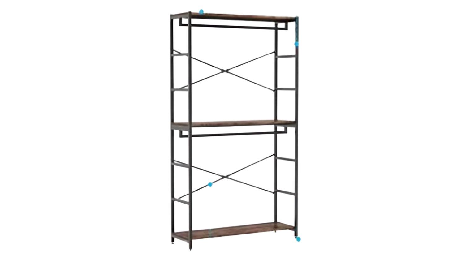 Pretty & Practical 3-Tier Shelve Freestanding Double Rod Closet Organizer