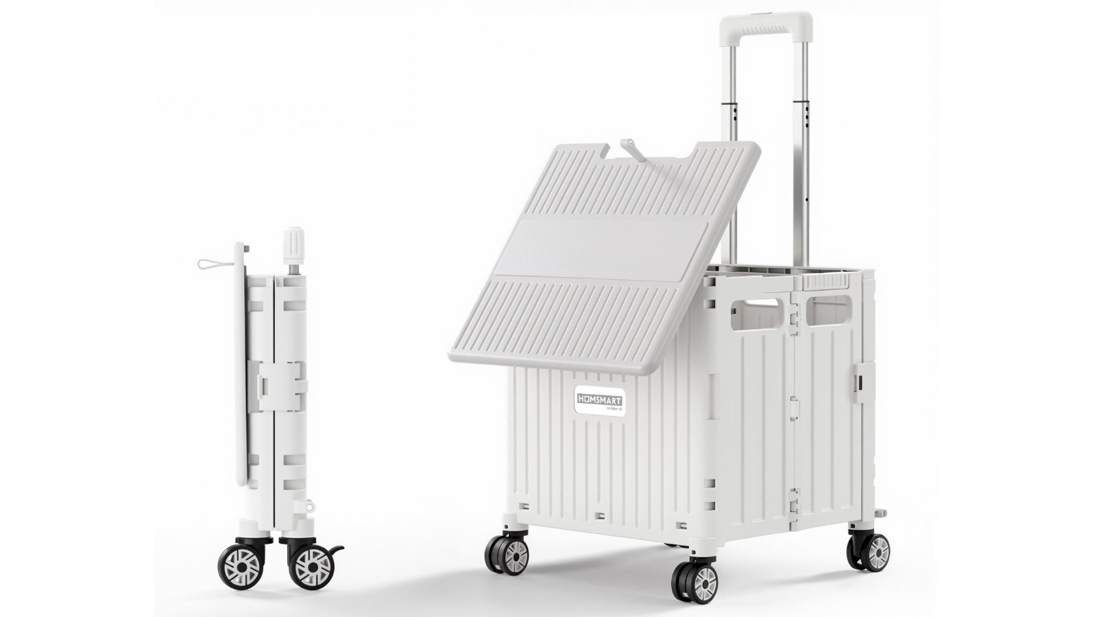 Viviendo 65 Litre Sliding Lid Cart - White