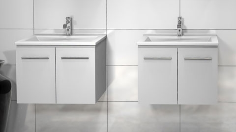 Timberline Austin 600mm WallHung Vanity with Centre Bowl Alpha Ceramic