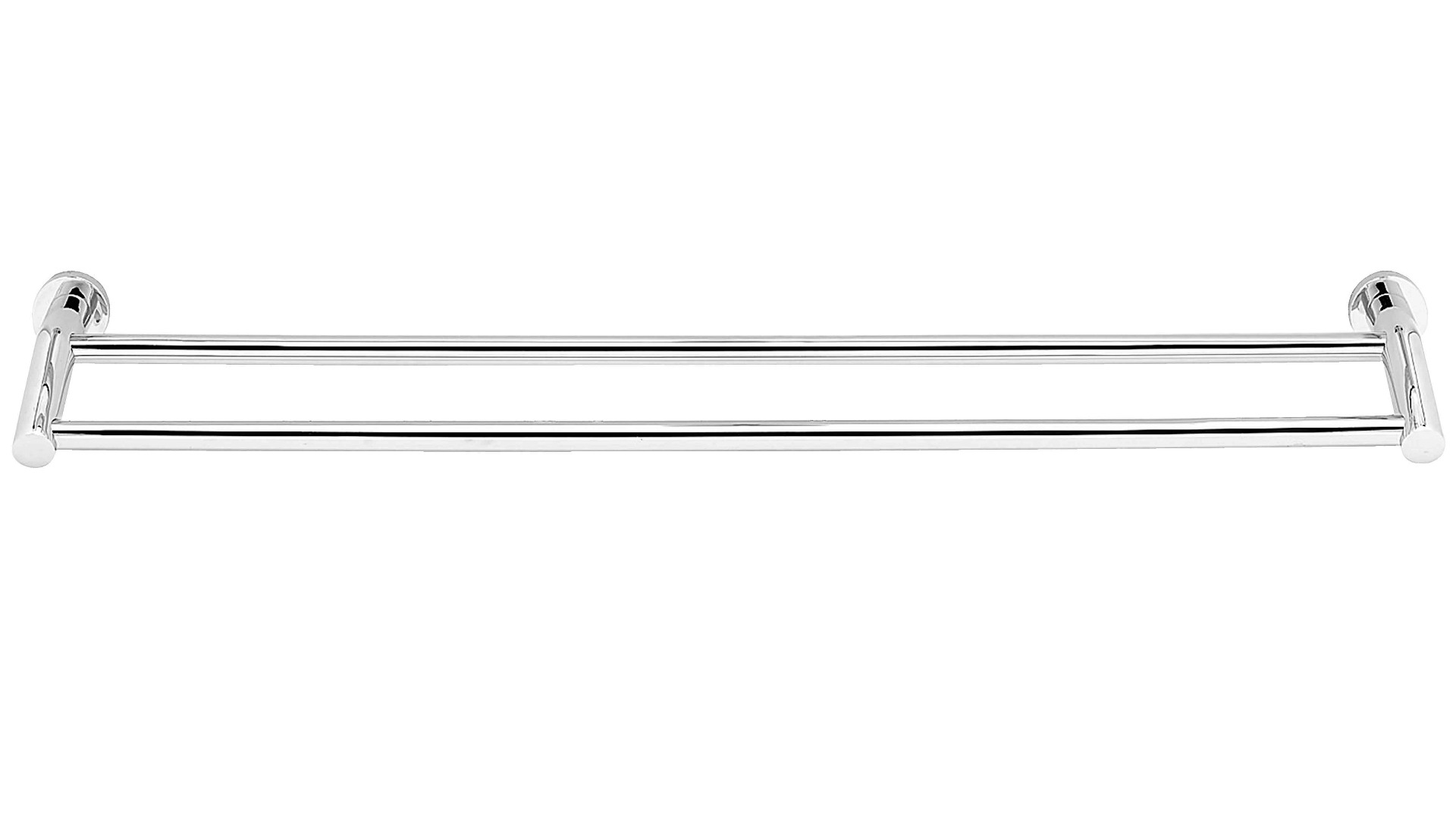 PLD Cue Double Towel Rail - Chrome