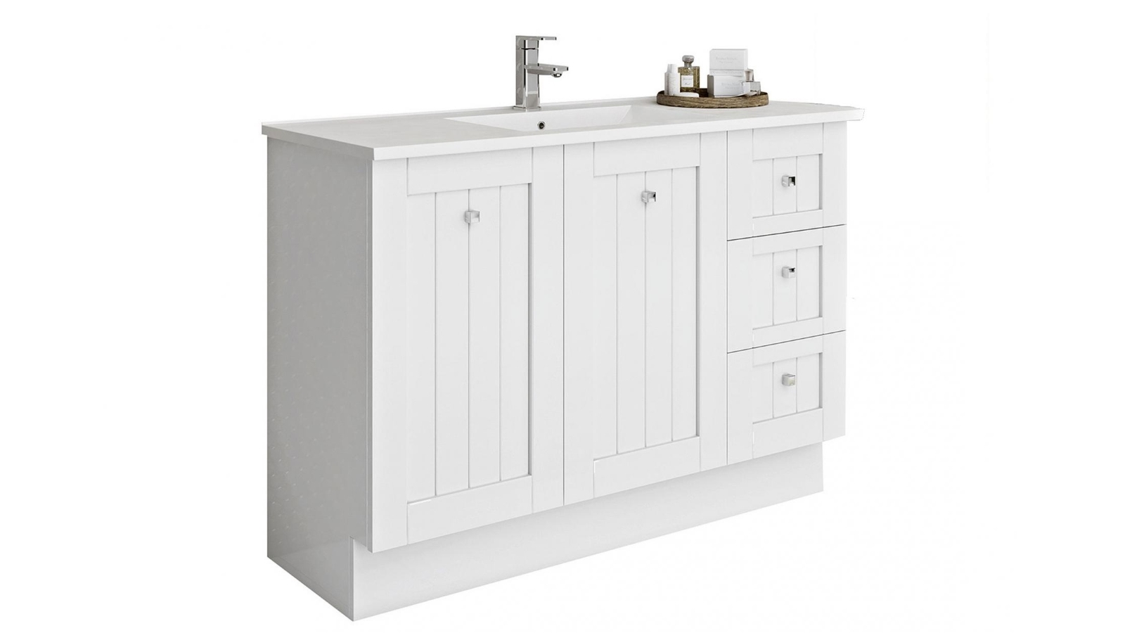 Timberline Norfolk 1200mm Floor Standing Vanity with Centre Bowl Alpha Ceramic Top