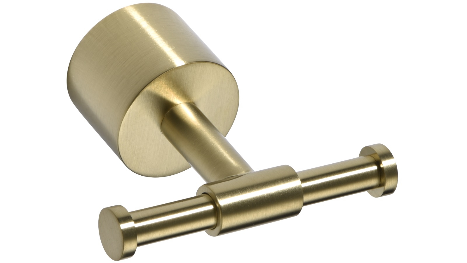 PLD Oasis Double Robe Hook - Brushed Brass
