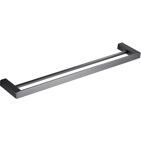 PLD Surface 600 Double Towel Rail - Gunmetal