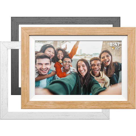 FotoStream 10.1-inch WiFi Digital Photo Frame with 3 Interchangeable Frames