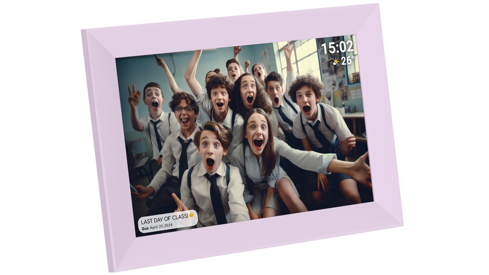 FotoStream 10.1-inch Frameo HD Wi-Fi Digital Photo Frame - Lilac