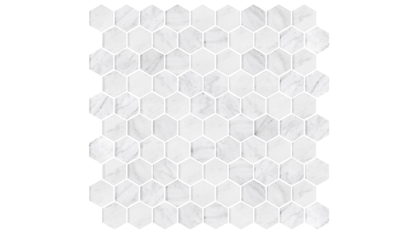 Italian Carrara Hexagon 272x282mm Honed Tile