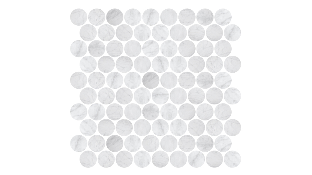 Italian Carrara Penny 282x273mm Honed Tile