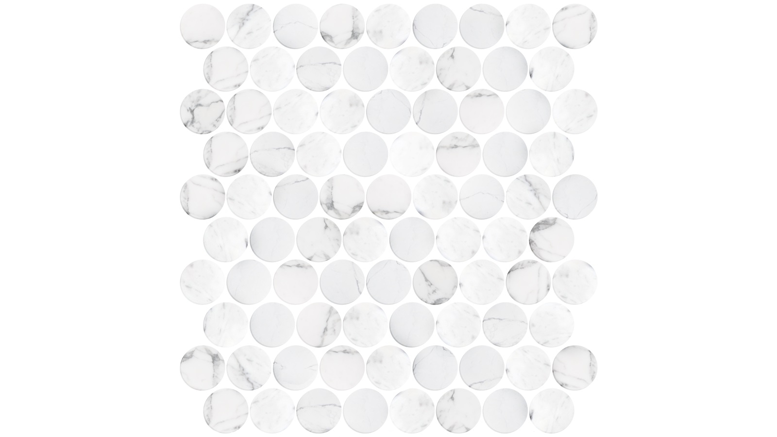 Italian Statuario Penny 282x273mm Honed Tile