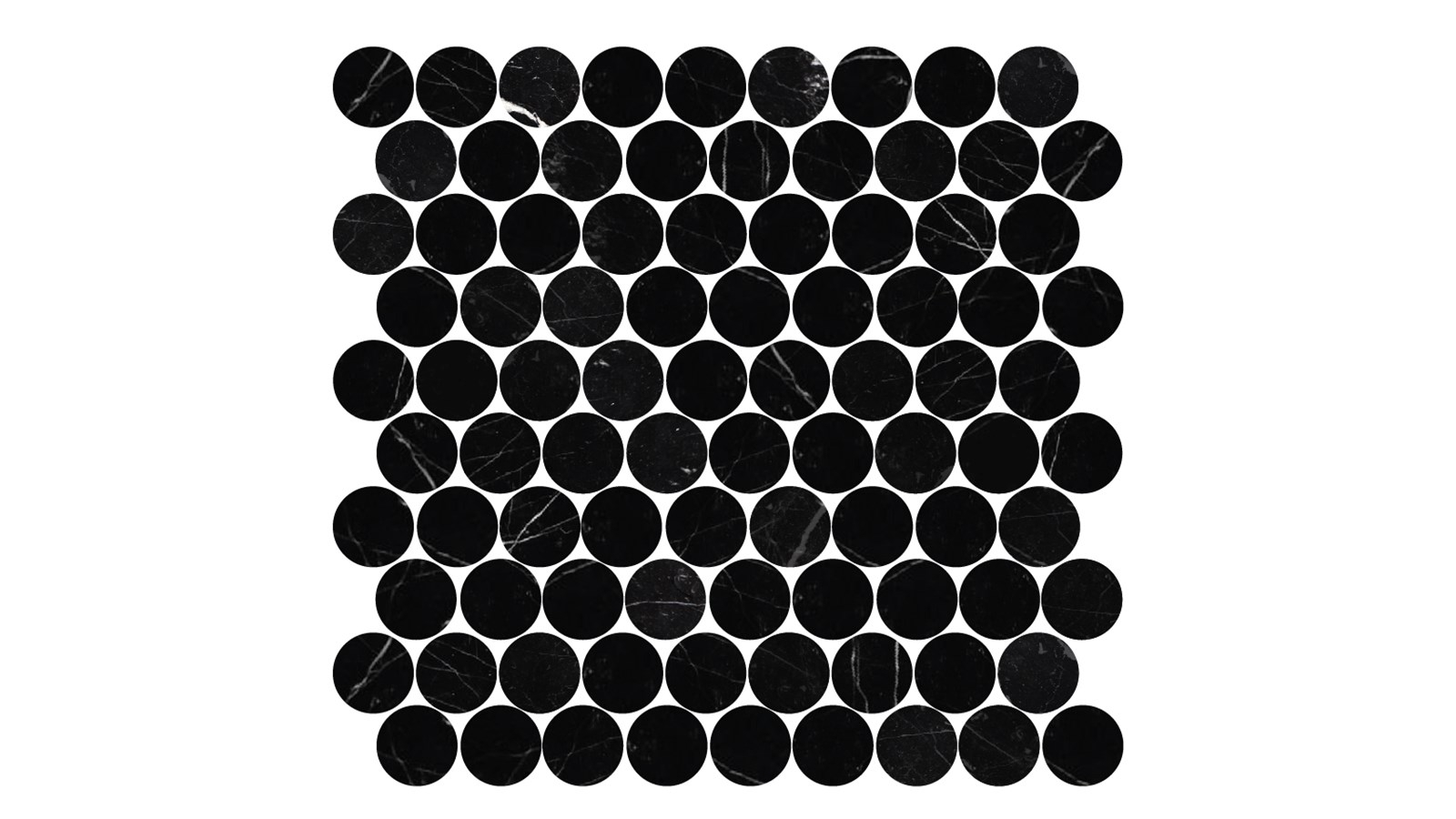 Nero Marquina Penny 282x273mm Honed Tile
