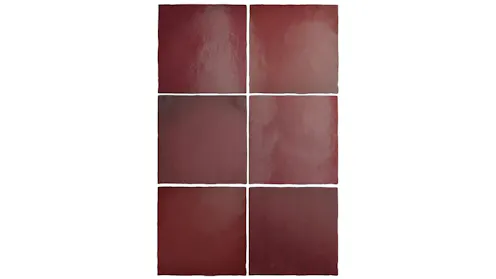 Magma Burgundy 132x132mm Matt Tile | Harvey Norman