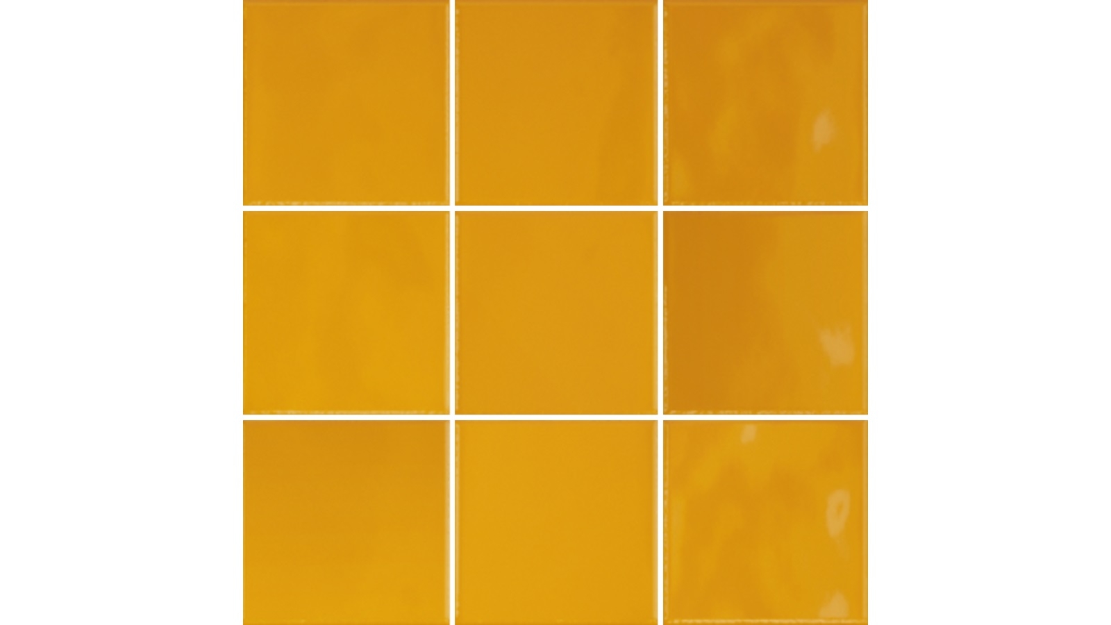 Retromix Amber Yellow 100x100mm Glossy N/R Tile