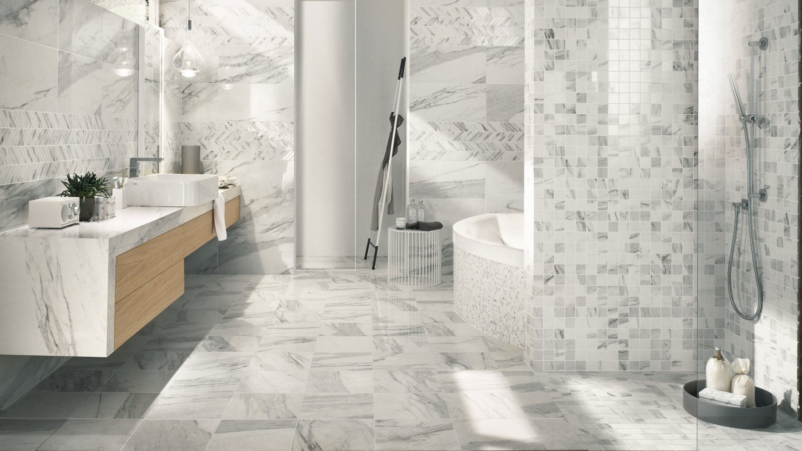 Imperial Calacatta Bianco Silk 300x300mm Tile