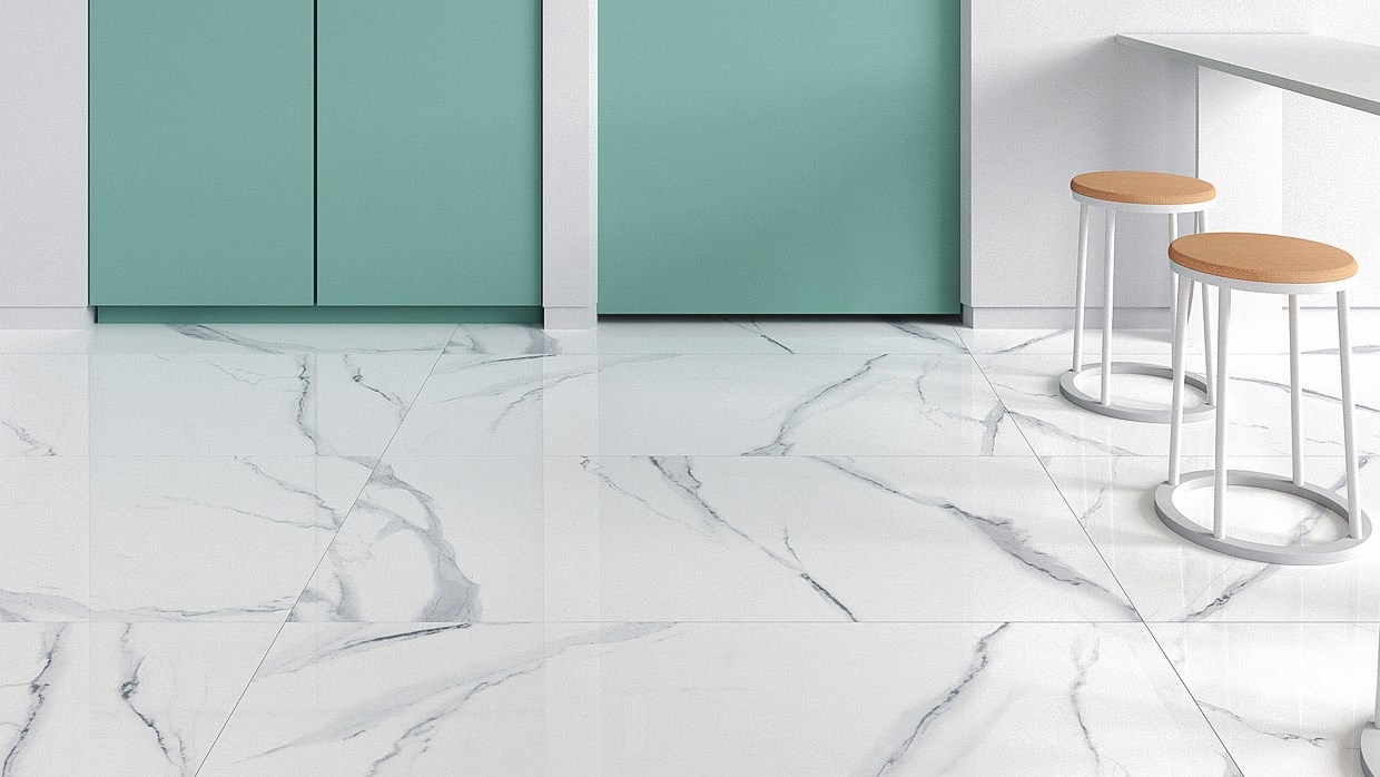 New Carrara Polished Porcelain 300x300mm Floor Tile