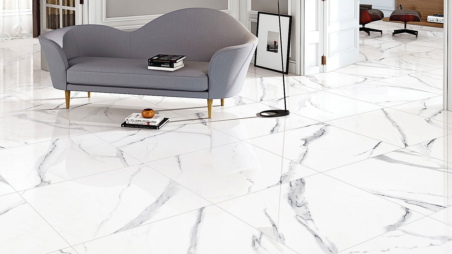 New Carrara 300x600mm Polished Porcelain Floor Tile