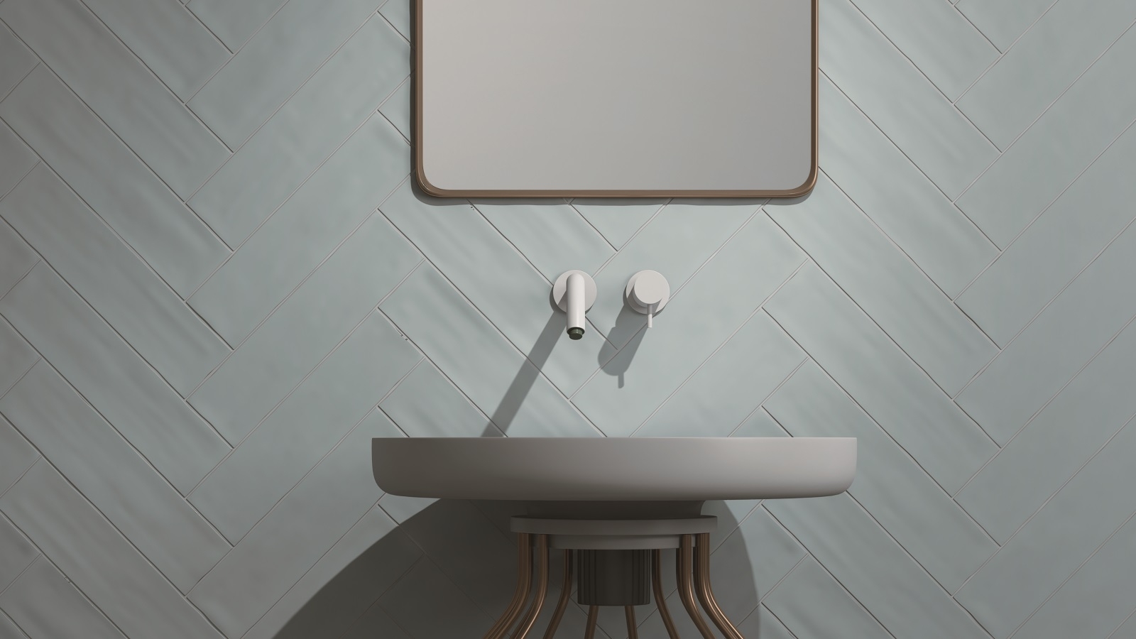Pastel Subway 302x76mm Sky Silk Tile