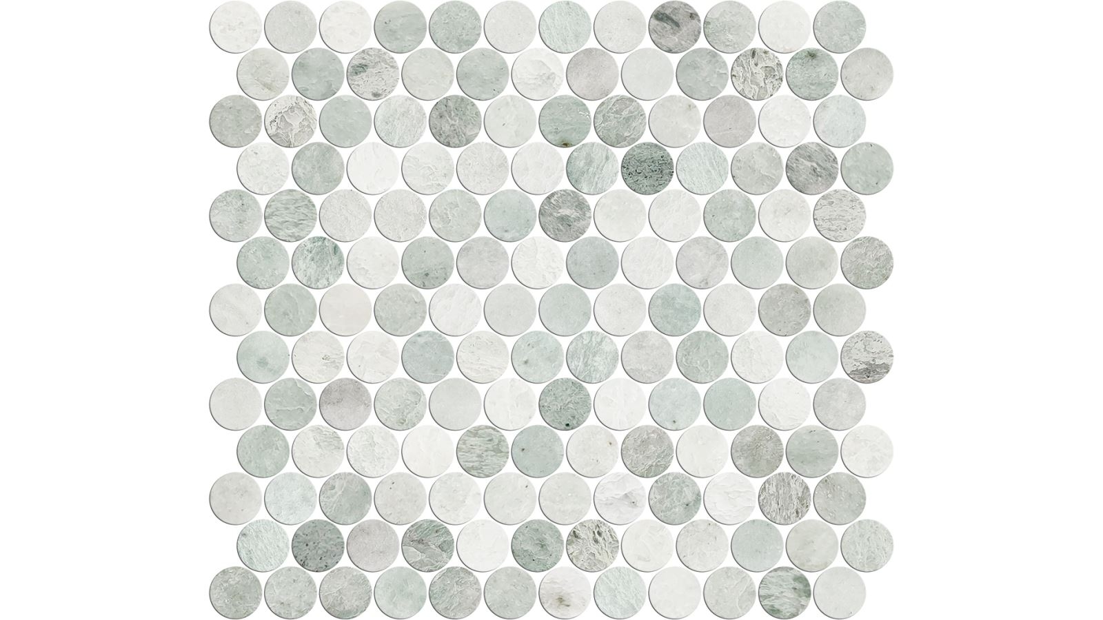 Artemis Ming Green Penny Round 23x23mm Honed Tile