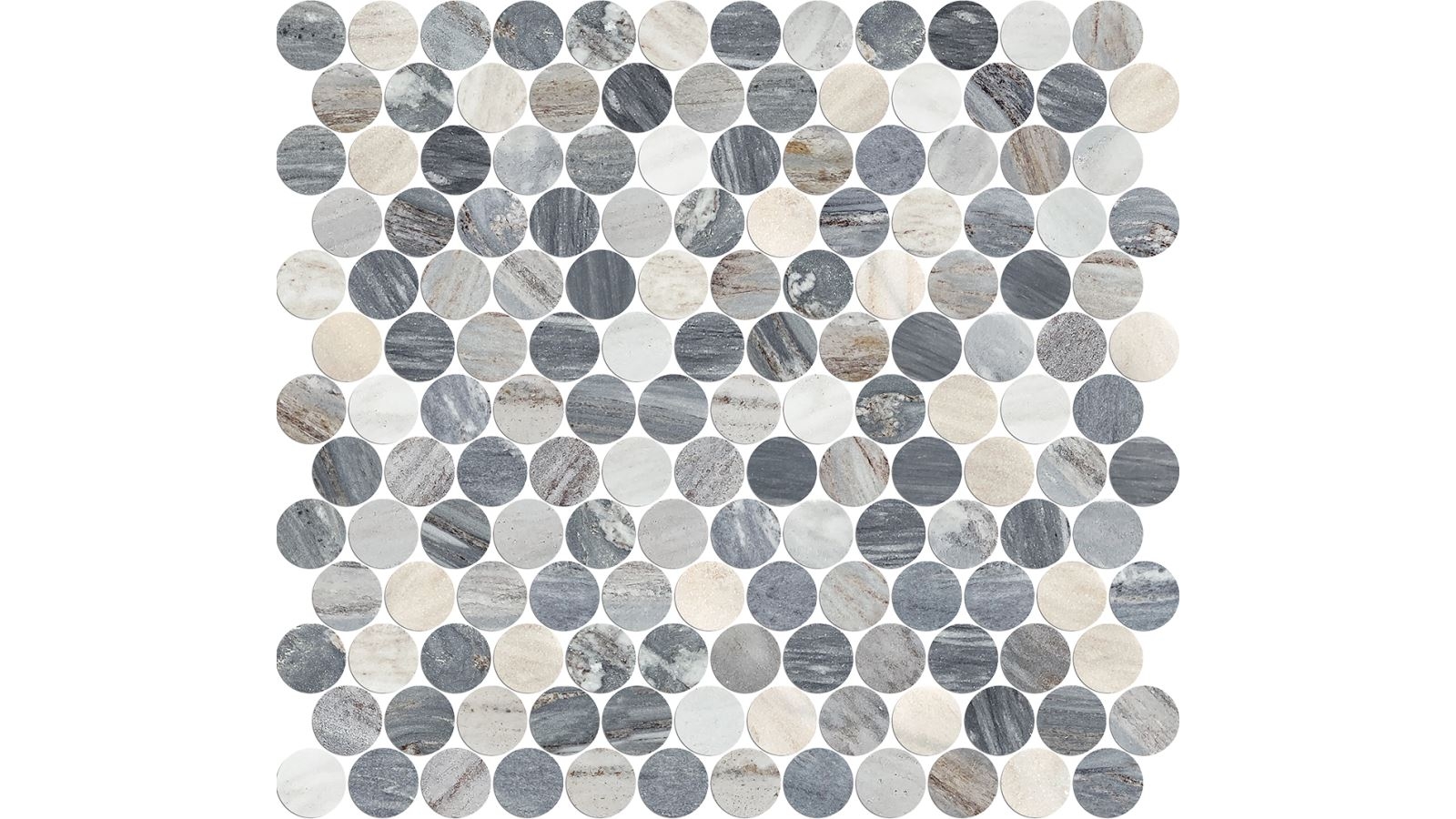 Artemis Blue Sandstone Penny Round 23x23mm Honed Tile