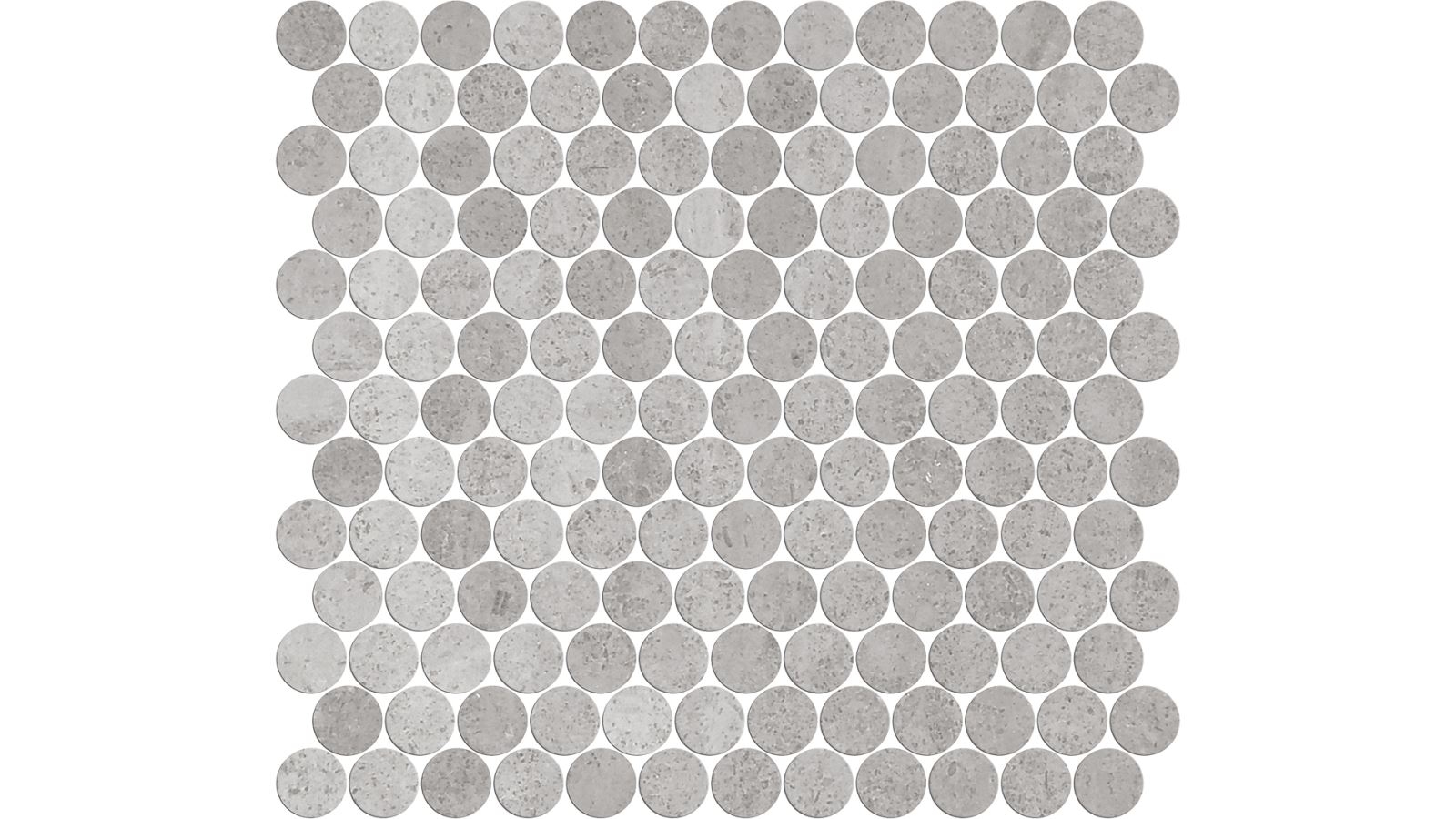Artemis New Grey Penny Round 23x23mm Honed Tile