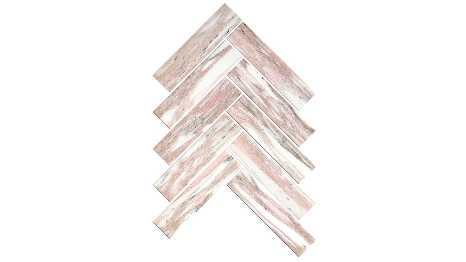 Artemis Norwegian Pink Herringbone 35x150mm Honed Tile