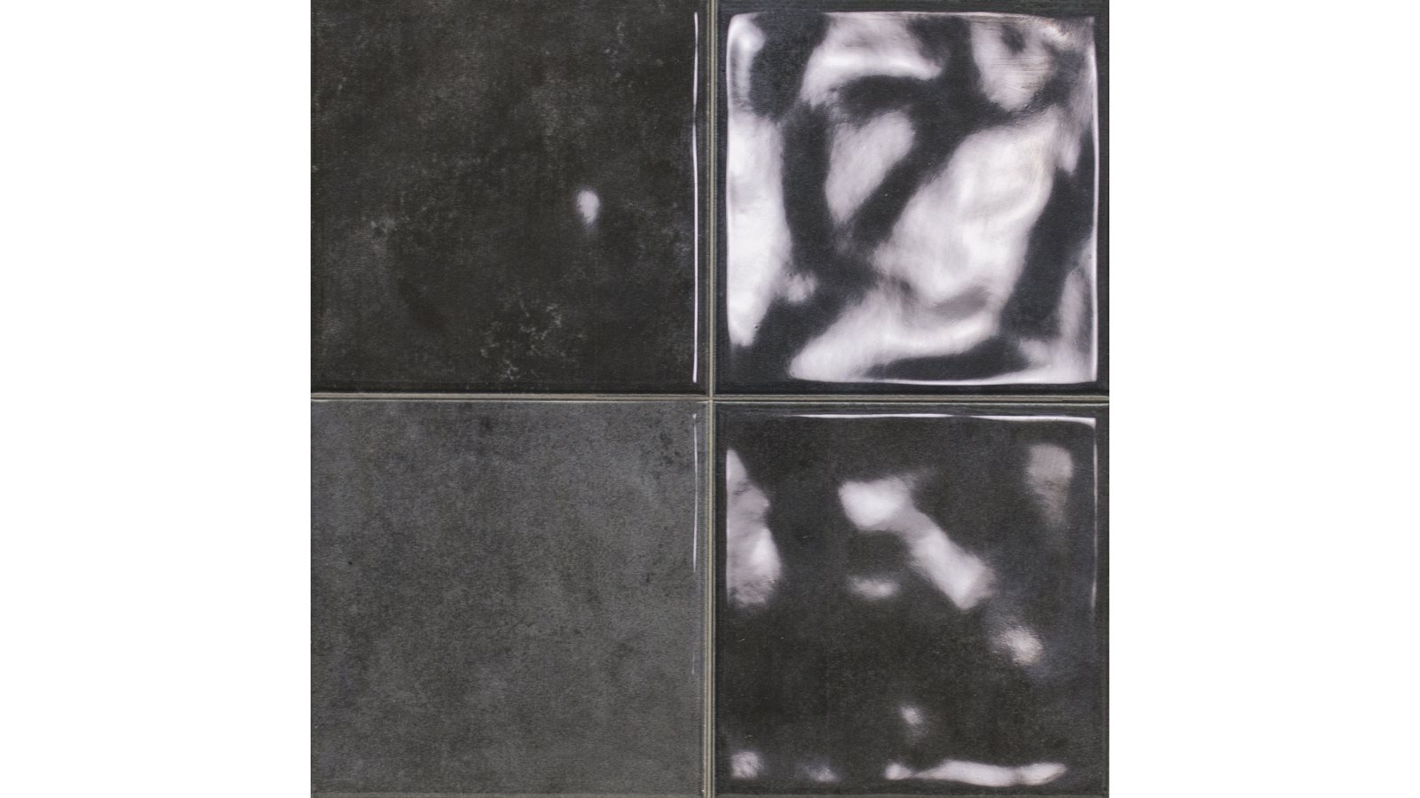Omega12 Scored Grafito Charcoal 243x243mm Gloss Tile