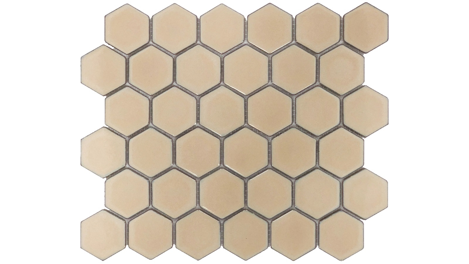 Glazed Hexagon 51x59mm Tile - Antique Beige