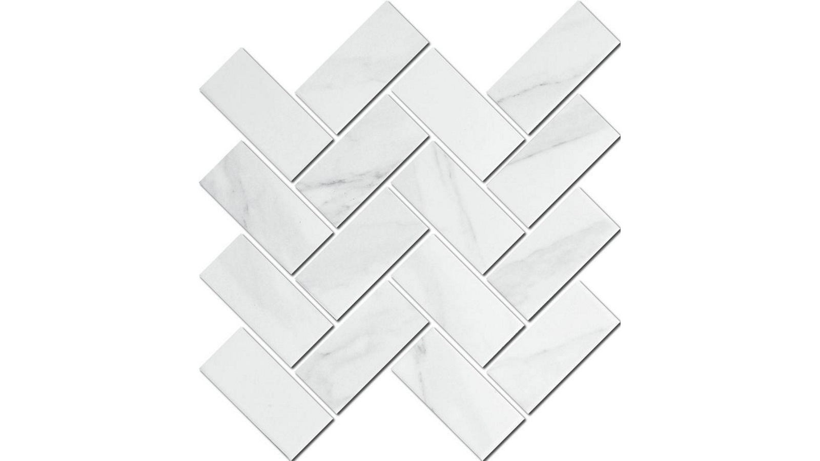 Carrara 45x95mm Herringbone Mosaic