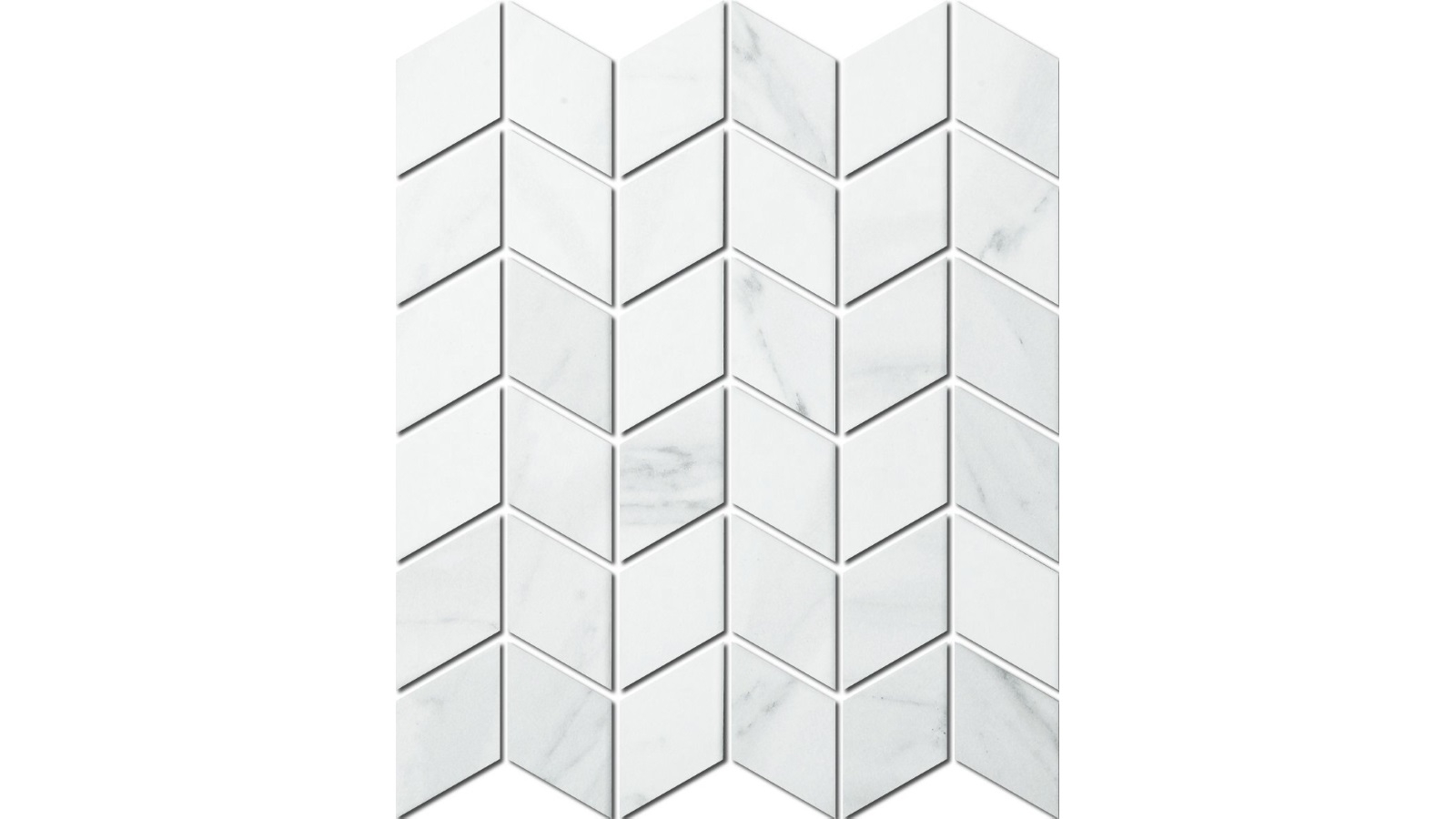 Carrara Rhombus 48x48mm Glazed Porcelain Matte Tile