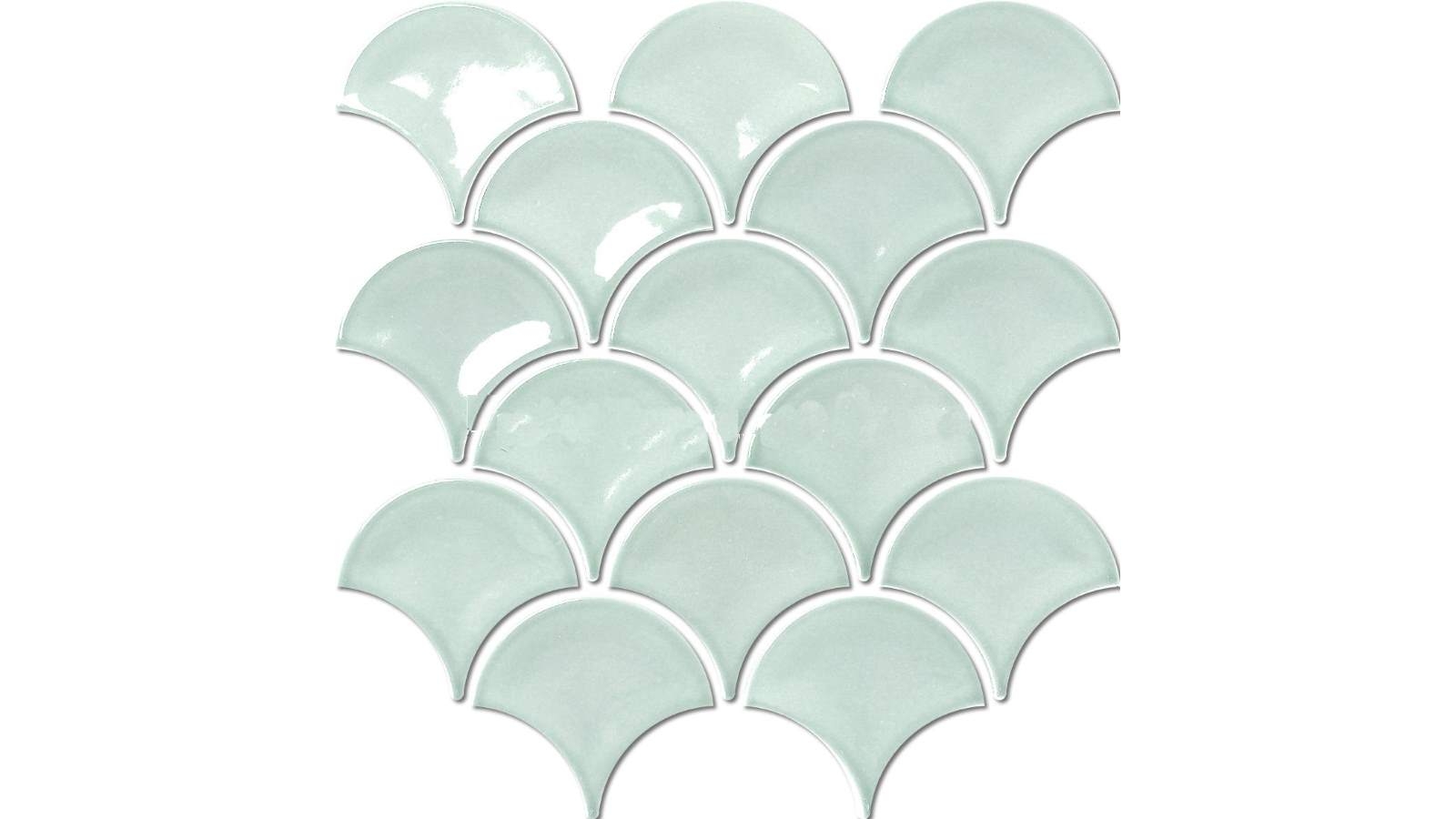 Fishscale 73mm Concave Foam Tile - Light Green