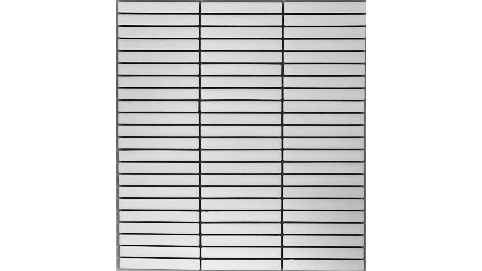 Small KitKat 12x92mm White Matte Porcelain Wall Tile