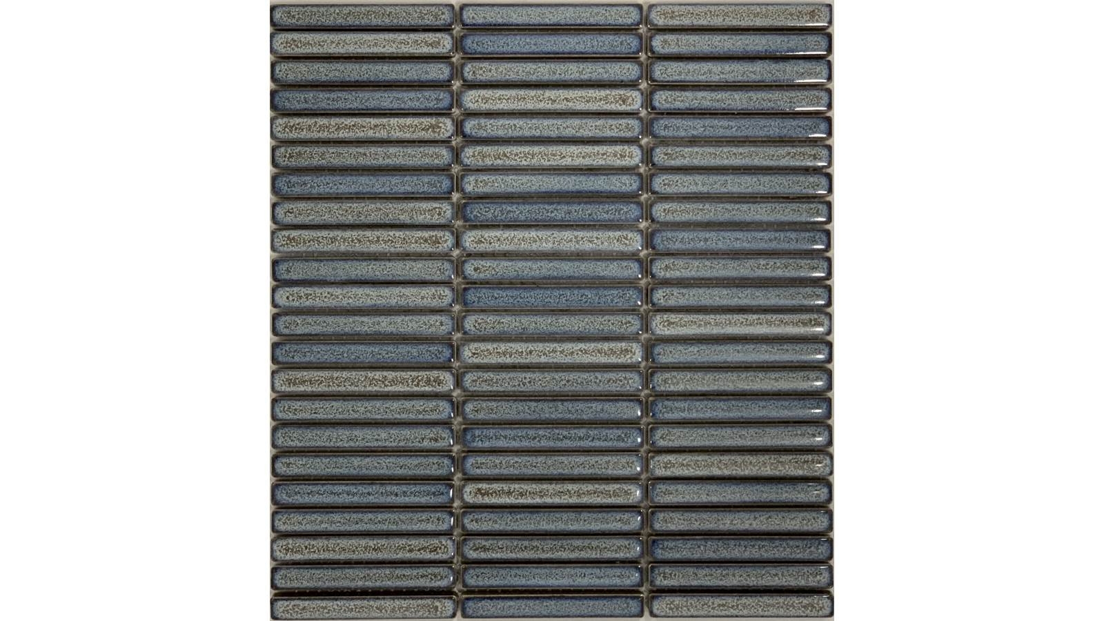 Small KitKat 12x92mm Mottled Grey Gloss Porcelain Wall Tile