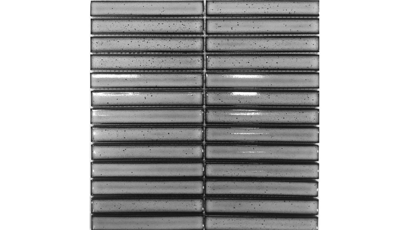 KitKat 20x145mm Antique Grey Speckled Gloss Porcelain Wall Tile