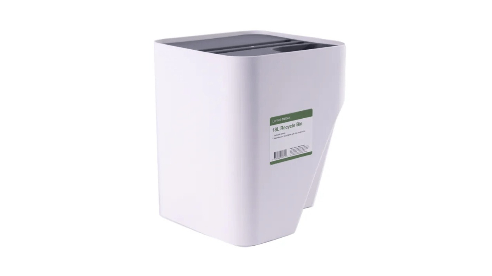 Living Today Plastic Stackable Kitchen Trash Bin Storage Box - 18L