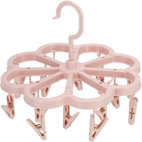 Living Today 16 Pegs Collapsible Airer - Pink