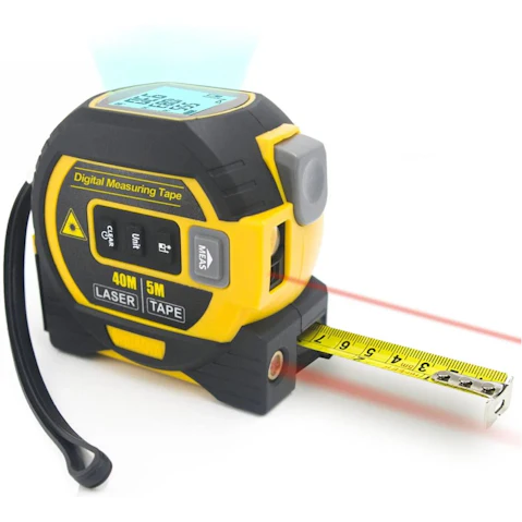 Living Today 40mx5m Laser Measure Cross-line Level Tape Measure - Yellow