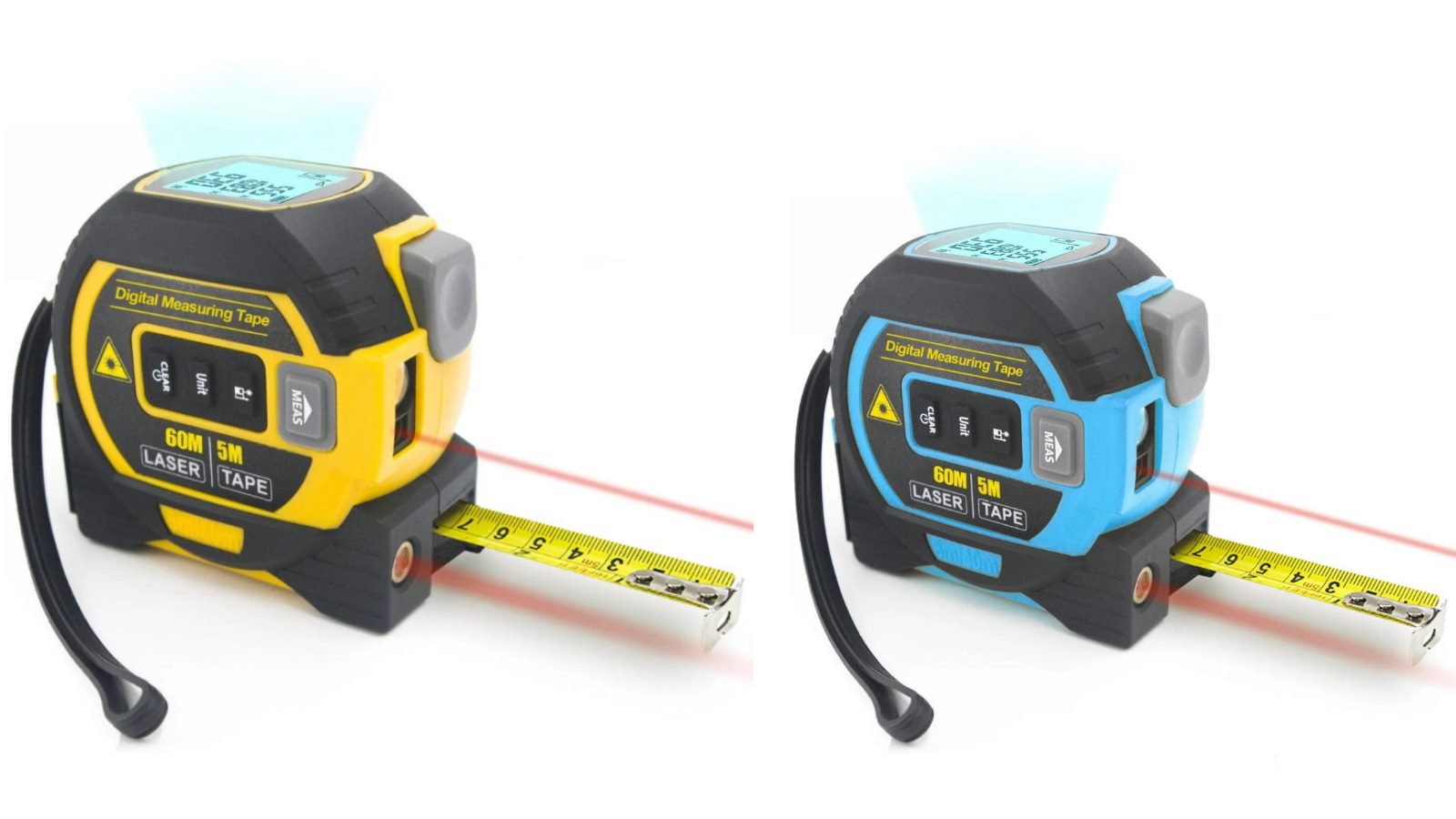 Living Today 60mx5m Laser Measure Cross-line Level Tape Measure