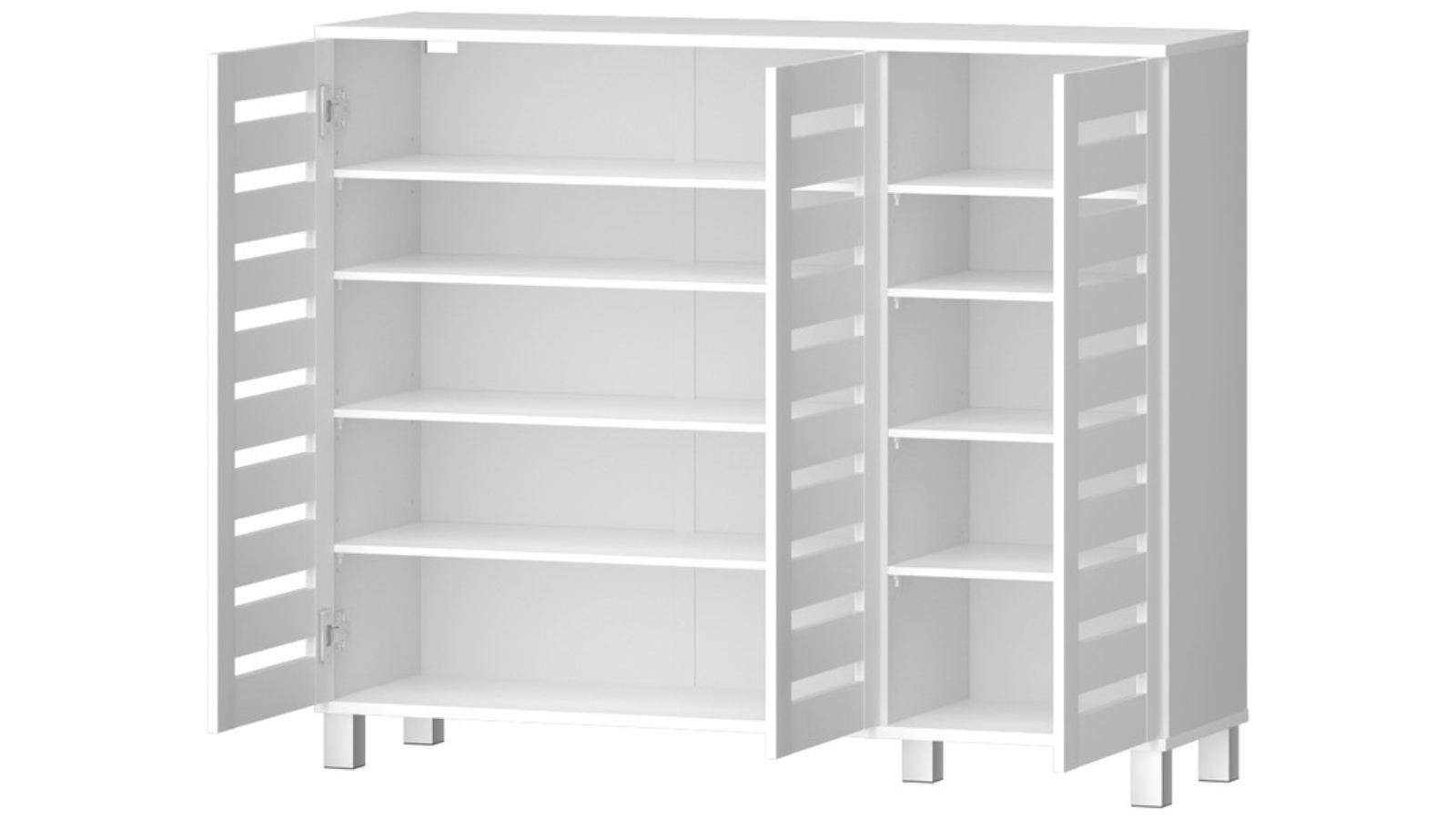 Artiss 30 Pair Adjustable Shelf Shoe Rack Cabinet - White