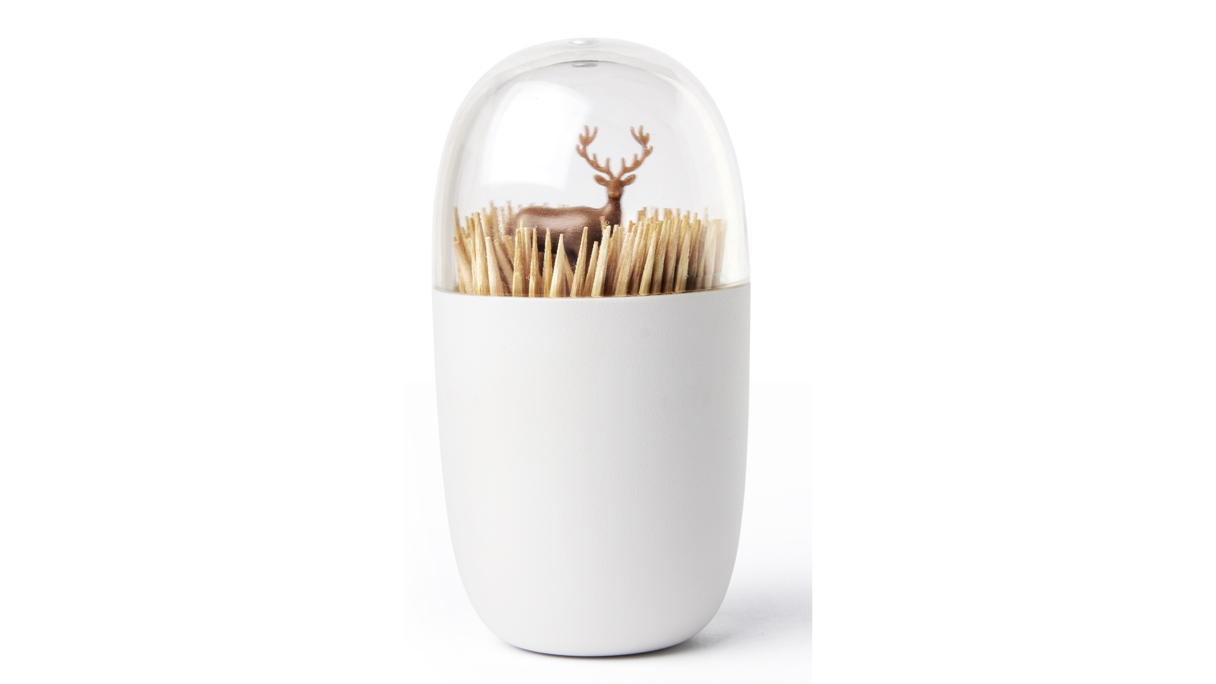 Qualy Deer Meadow Toothpick Holder - Brown