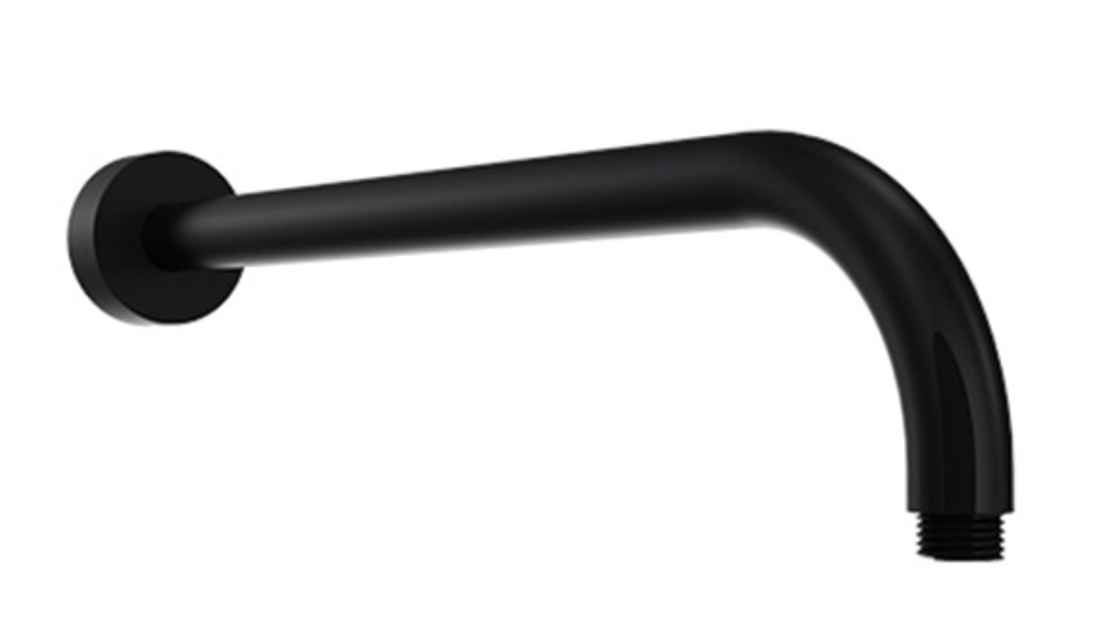 Parisi Play 400mm Curved Wall Shower Arm - Matte Black