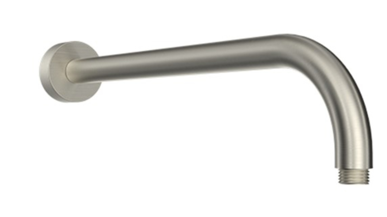 Parisi Play 400mm Curved Wall Shower Arm - Brushed Nickel